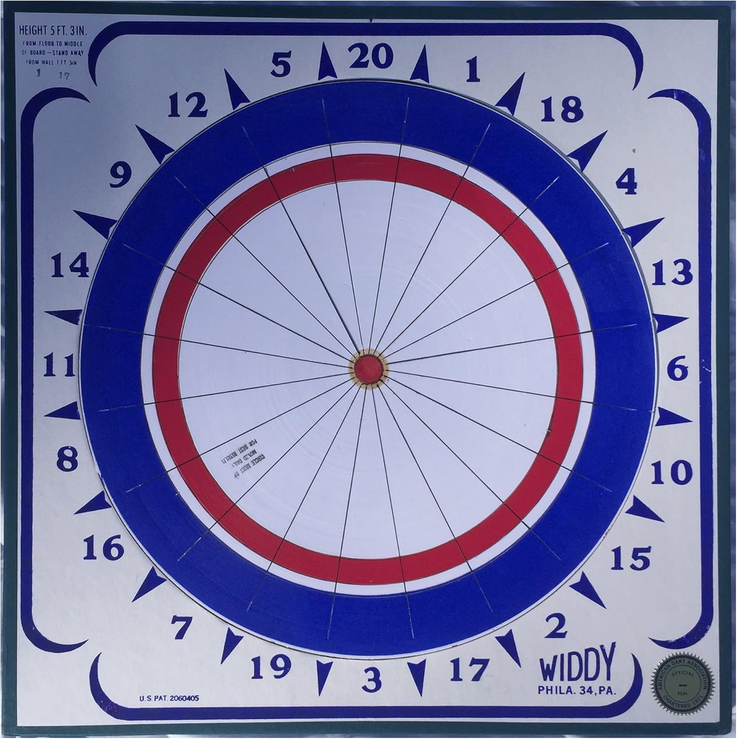Widdy Paper Dart Board Sports & Outdoors