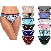 Sexy Basics Women’s 12 Pack Bikini Brief Panties | Ultra-Soft & Silky Nylon -Spandex Stretch Underwear