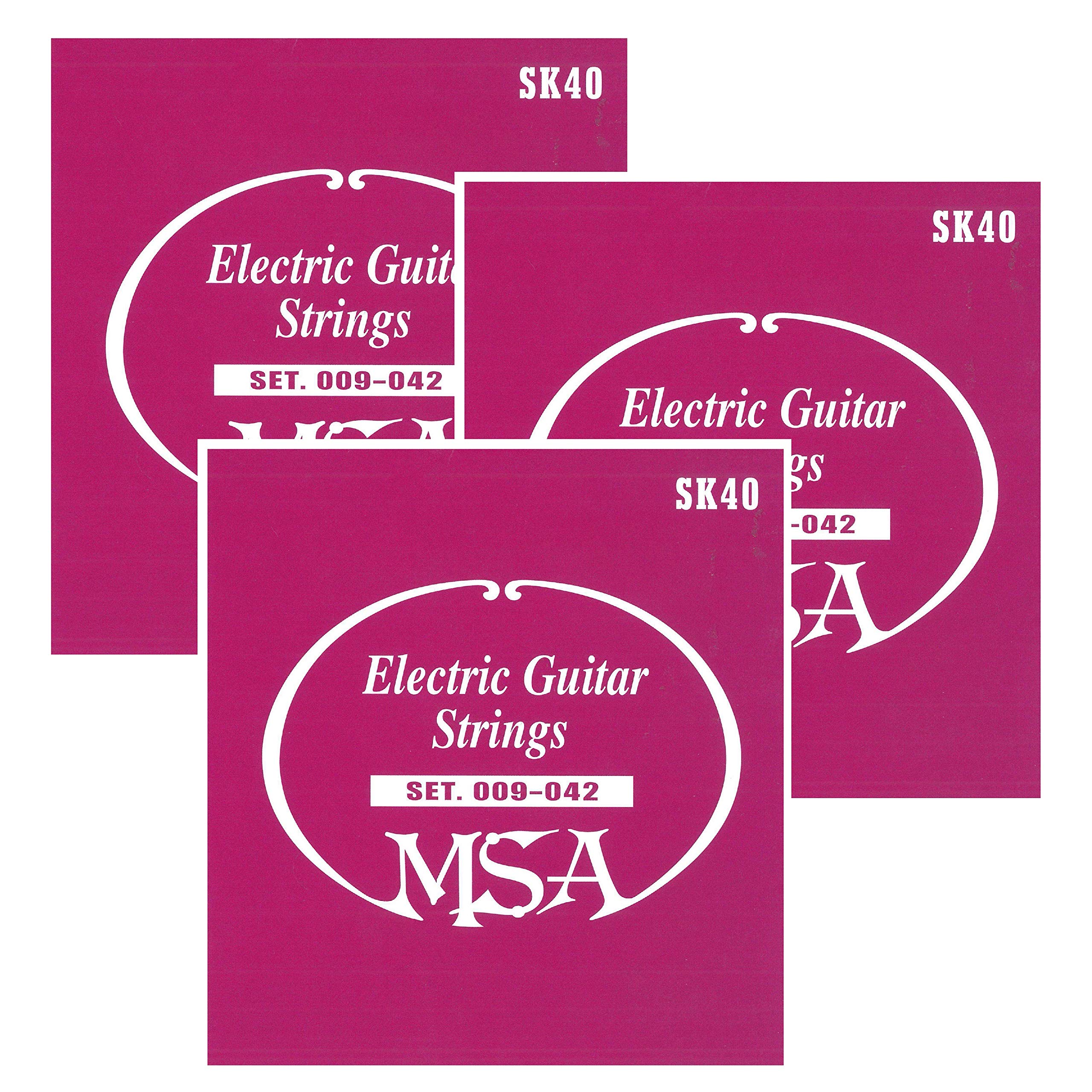 SK40-009-042 Guitar Strings for Electric Guitar Steel Strings for Electric Guitar Set of 3