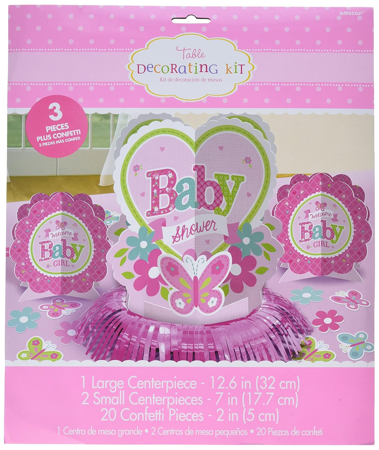 Amscan Appealing Welcome Little One Girl Table Decorating Kit Baby