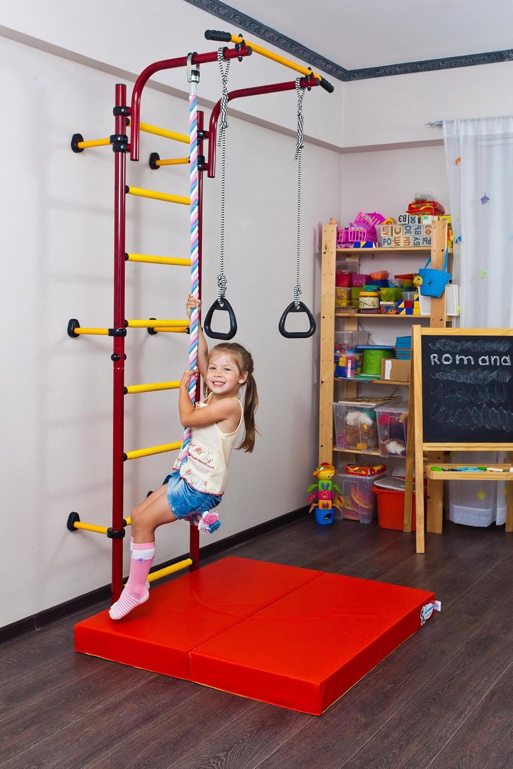 Best Kids Indoor Home Gym Swedish Wall Playground