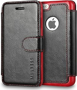Mulbess Layered iPhone 5c Case Wallet,Folio Flip Leather Phone Case for iPhone 5c Cover, Black