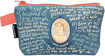 Jane Austen Bag – 9″ Zipper Pouch for Pencils, Tools, Cosmetics and More