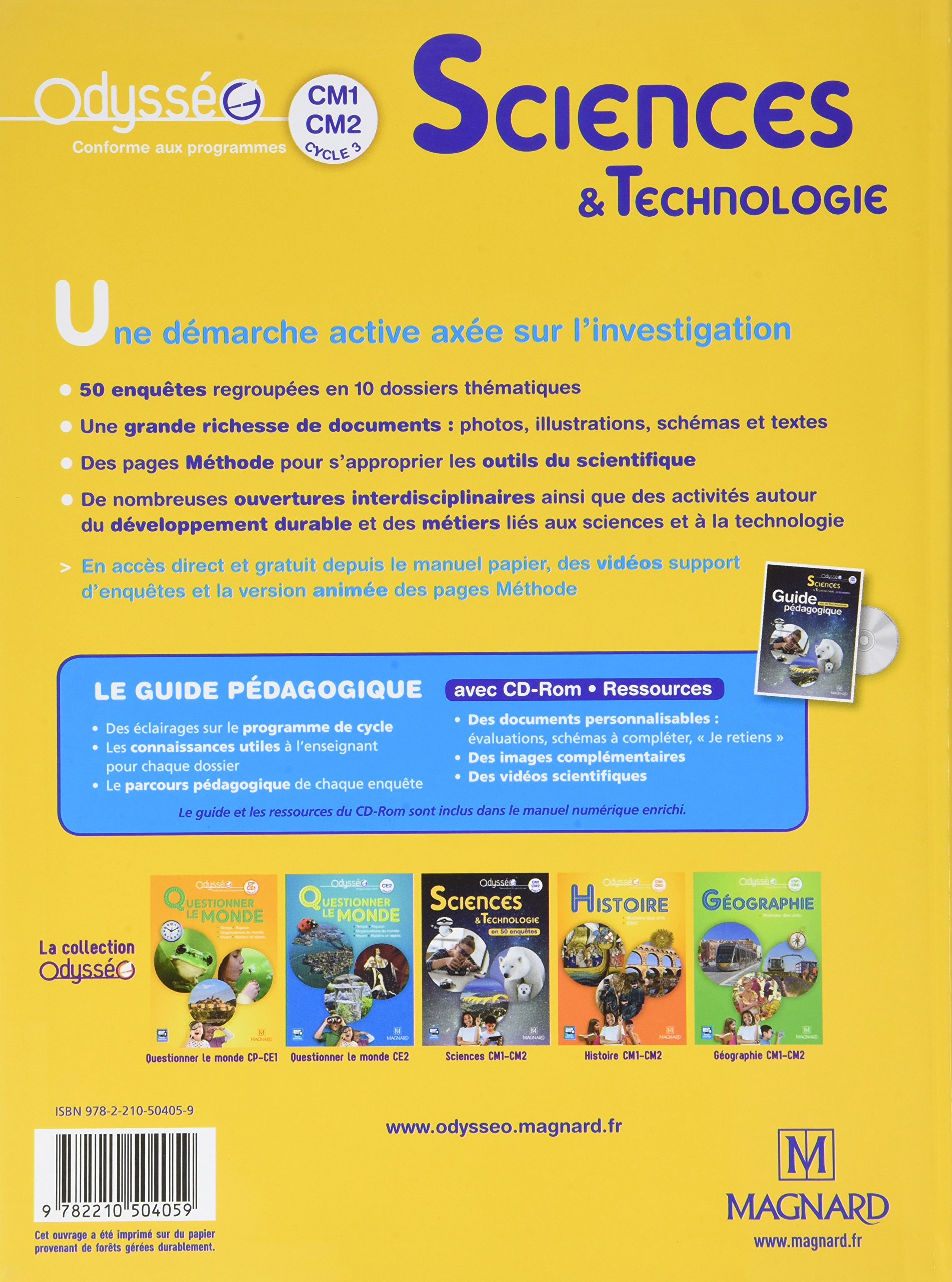Amazonfr Sciences Technologie Cm1 Cm2 Odysséo - 