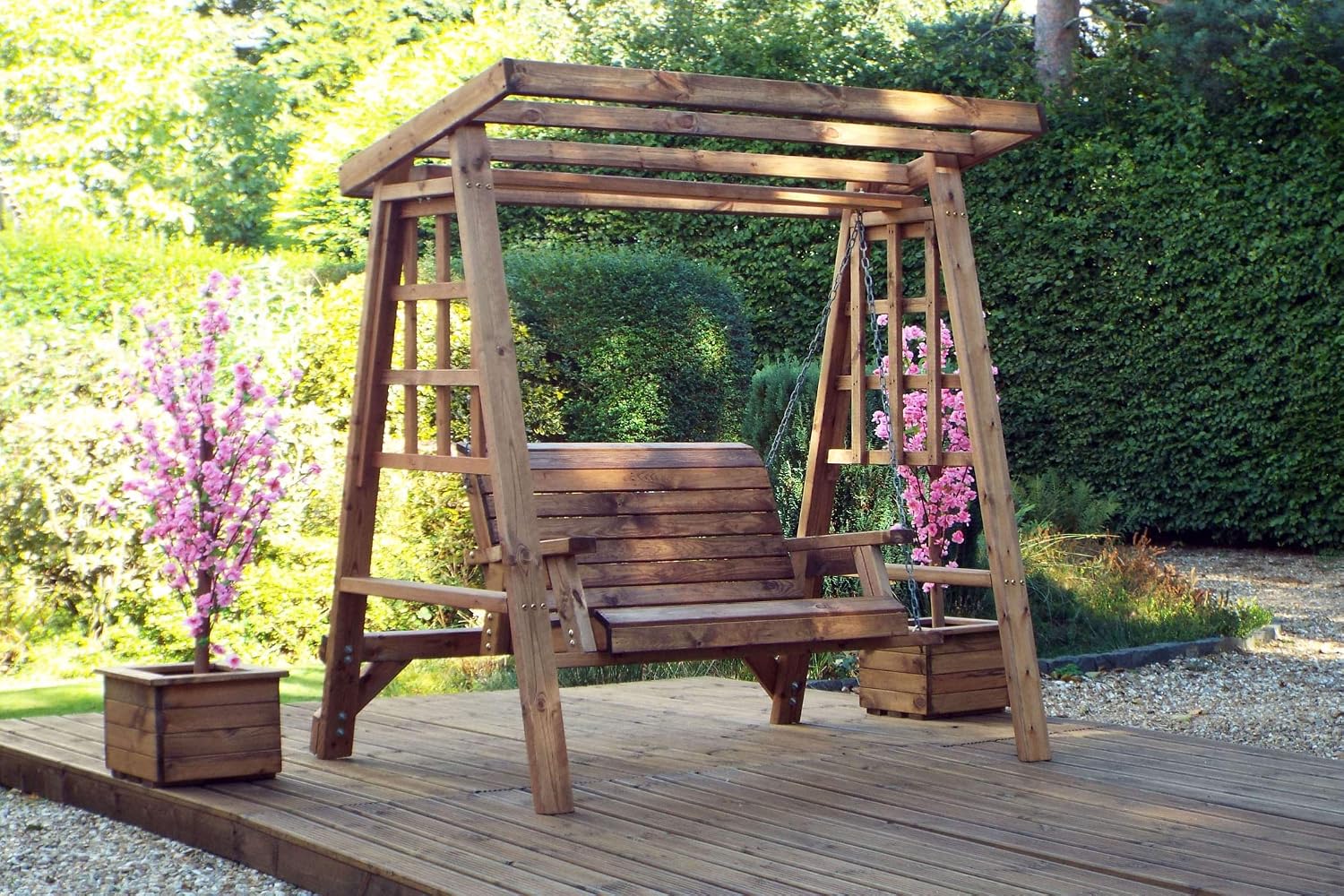 Home Gift Garden - Columpio de Madera para jardín de 2 plazas ...