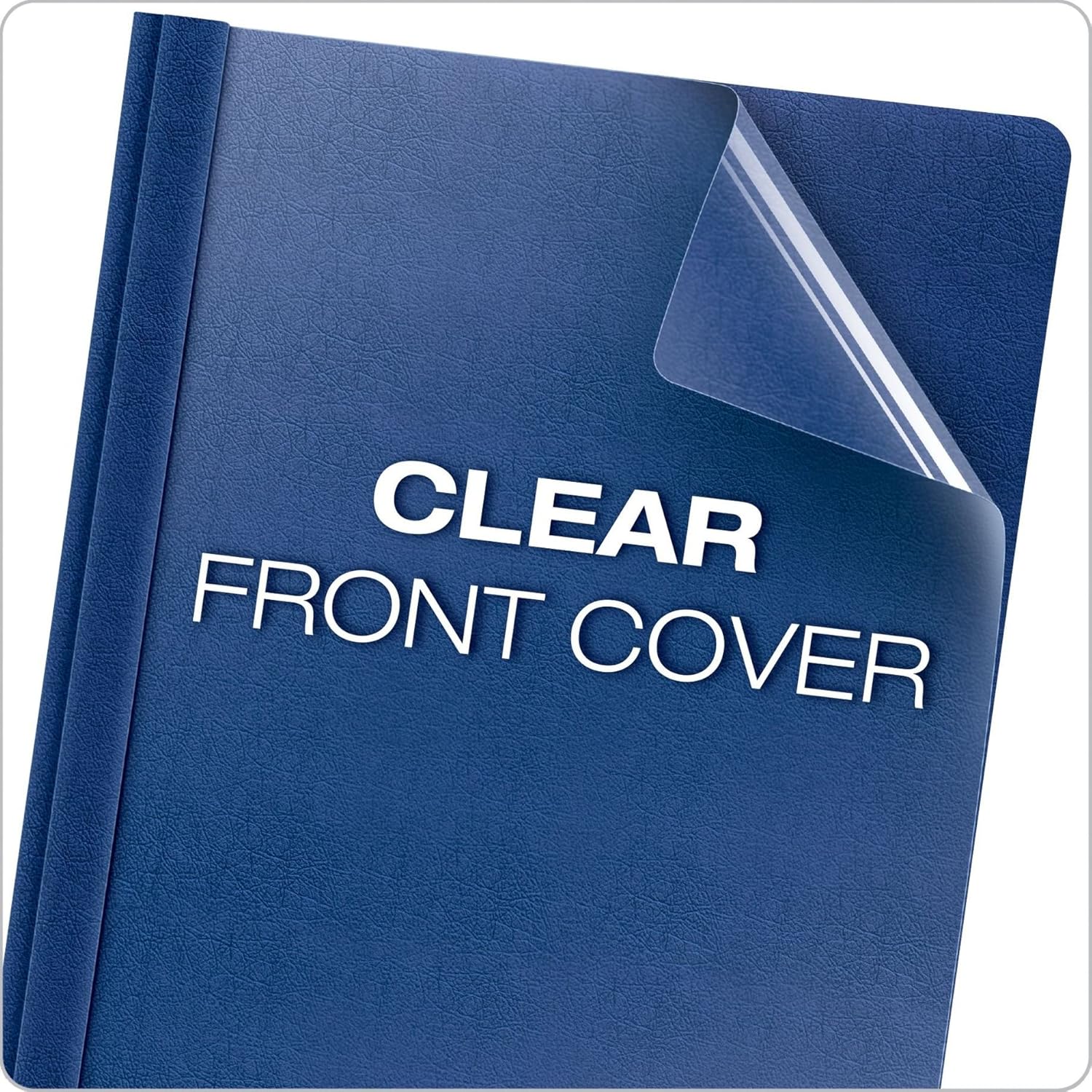 Oxford 58801EE Premium Clear Front Report Covers, Letter Size, Blue, 25 per Pack (58801), 9 7/8" x 2 3/8" x 12" : Business Report Covers : Office Products