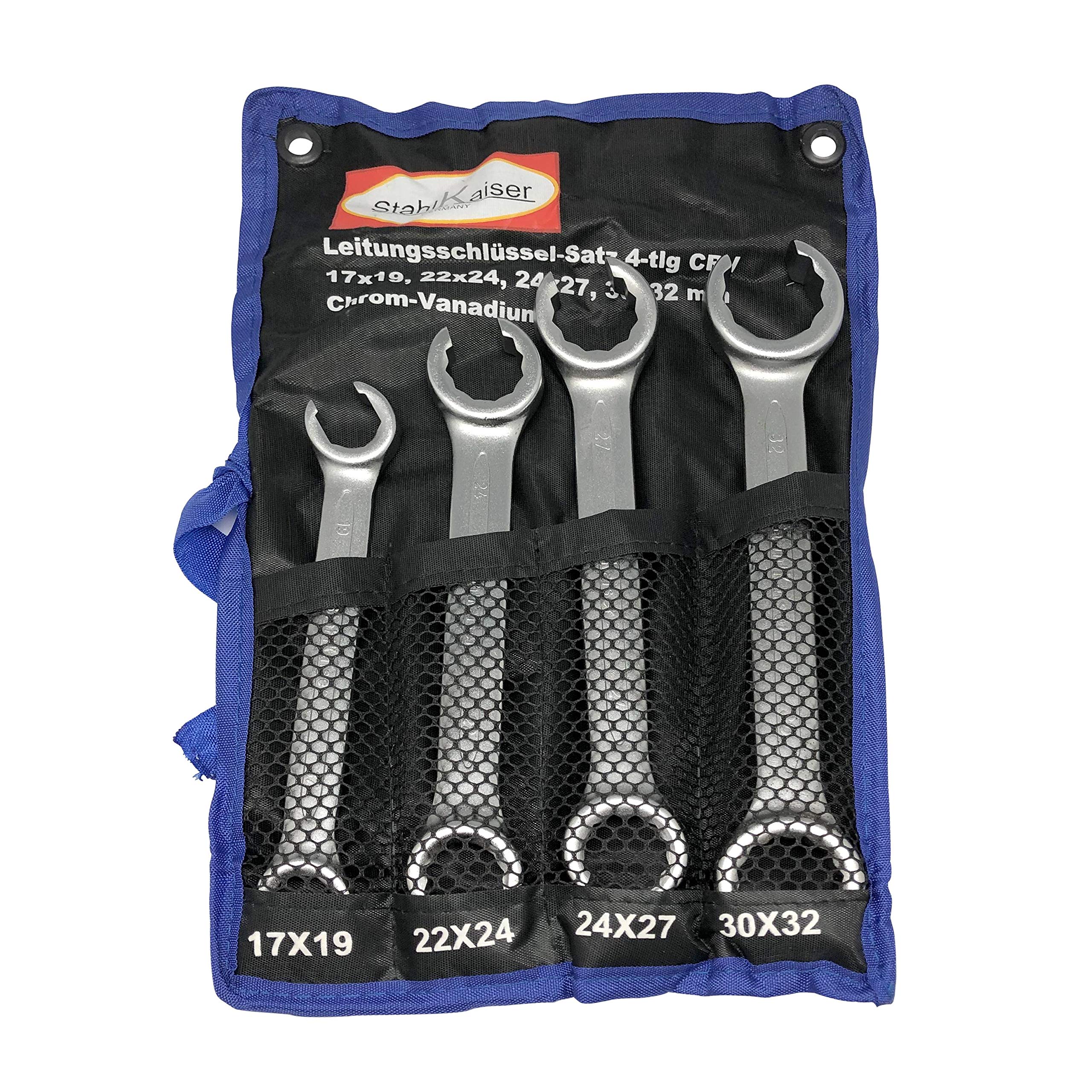 Open ring spanner set 4-piece 17 – 32 mm Hydraulic Brake Line Spanner