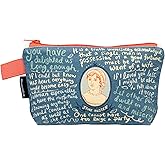 The Unemployed Philosophers Guild Jane Austen Bag - 9" Canvas Zipper Romance Themed Pouch for Pencils, Tools, Cosmetics, Toiletries and More