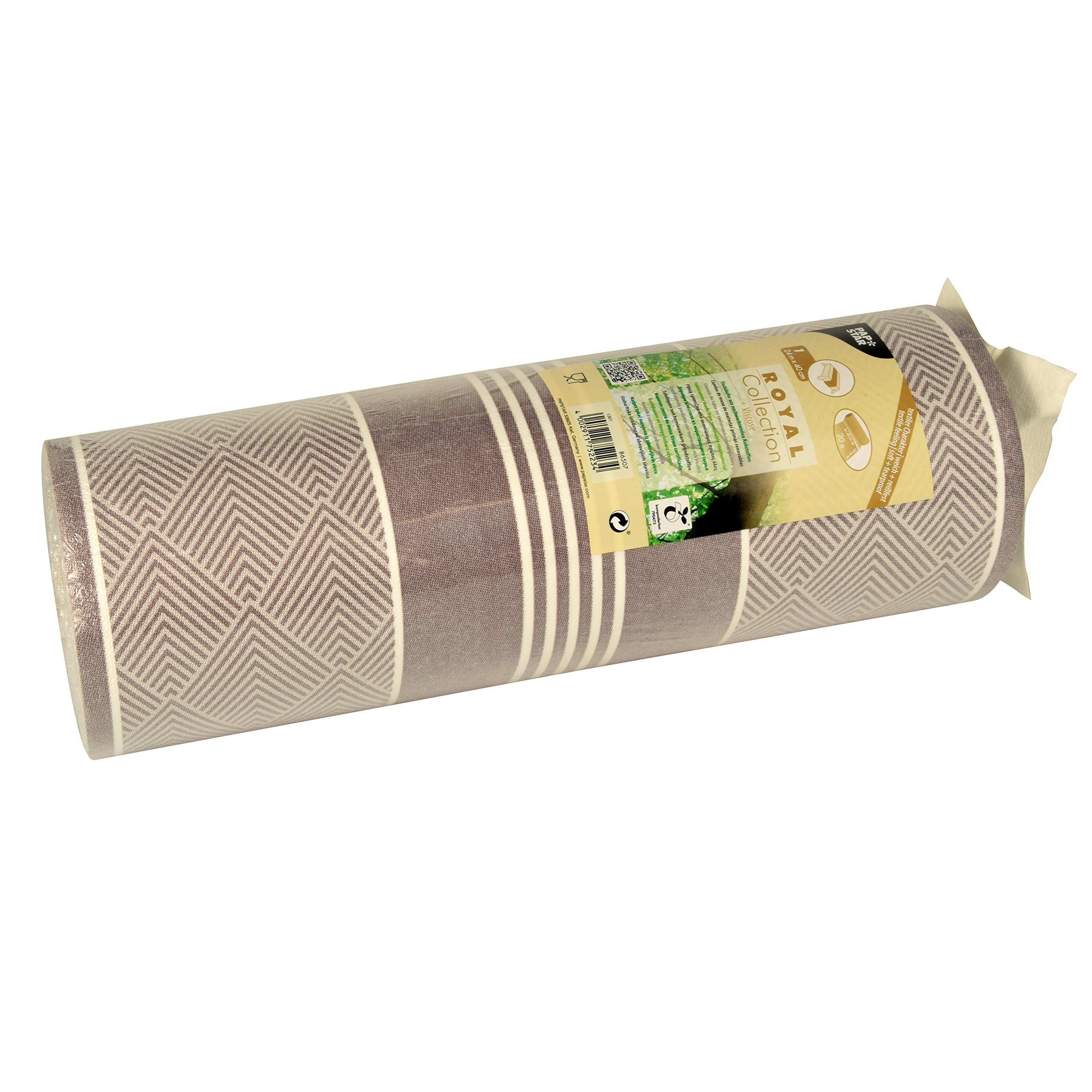 Papstar Table Runner, Brown, 41 x 12.5 x 12.5 cm