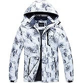 CREATMO US Men's Mountain Waterproof Ski Jacket - Windproof Snowboarding Warm Winter Coat Raincoat