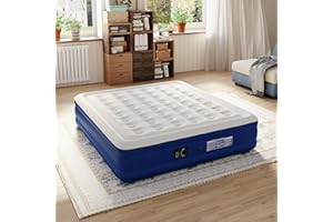 COTUBLR King Size Air Mattress with Built-in Pump, Inflatable Air Bed in 3 Mins Quick Self-Inflation/Deflation, 18" Height Fl