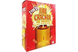CONAGRA FOODS Penrose Fire Cracker Original Red Hot Pickled Sausage - Mouthwatering Flavor, Ready to Eat - Box of 50 Sachet