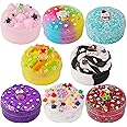 8 Pack Textures Slime Kit for Kids, Slime Variety Pack Different Textures, with Butter Slime, Snow Fizz Crunchy Slime & Jelly Cube Slime, Girls & Boys Gifts Hallowmas Christmas Slime Party Favors