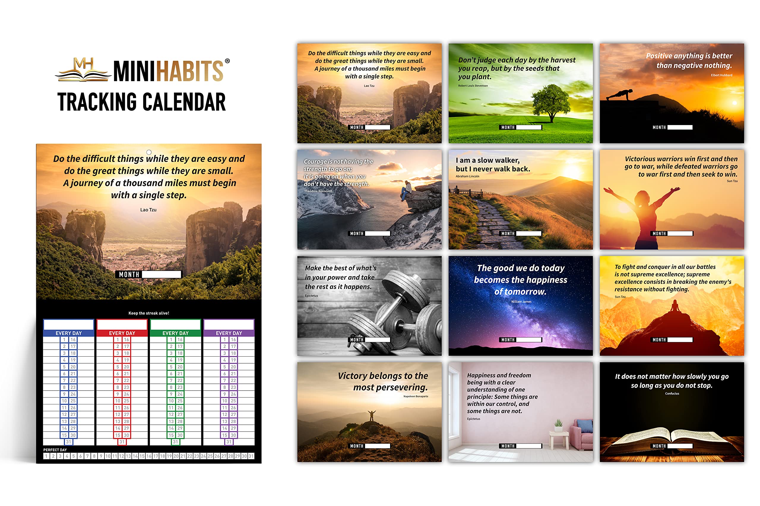 Official Mini Habits Tracking Calendar: 12 Months of Habit Tracking