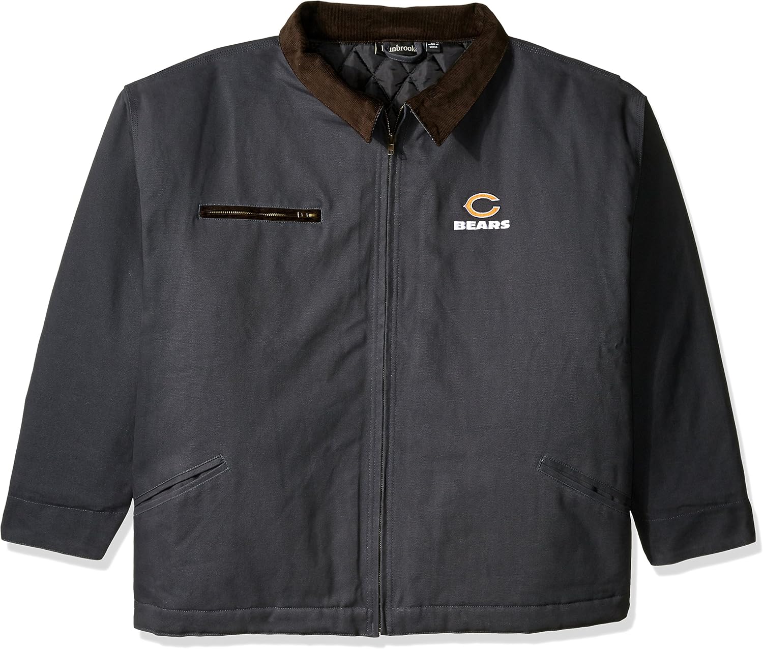 Dunbrooke Apparel NFL Chicago Bears Tradesman Canvas Quilt Lined Jacket, Navy, X-Large 