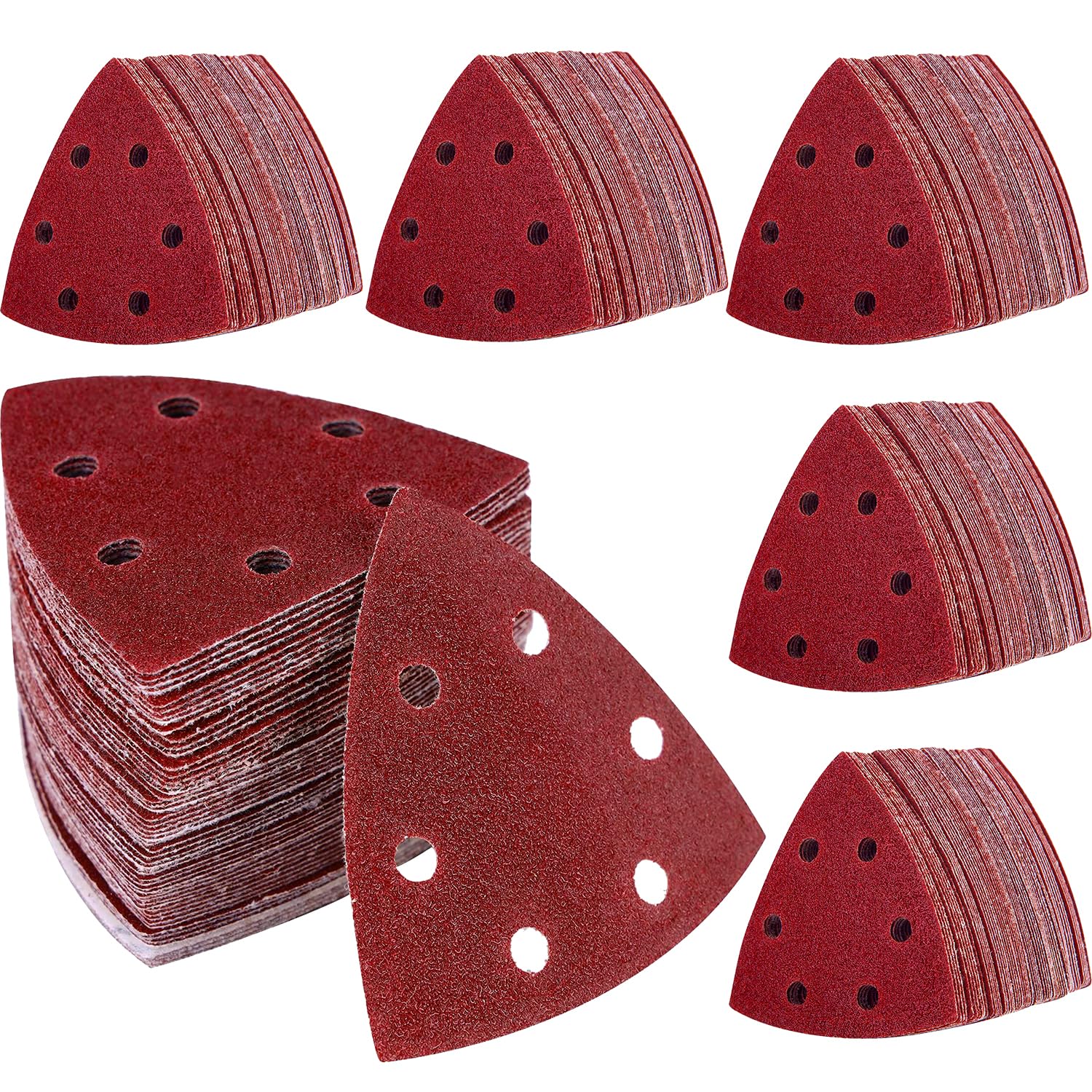 Oscillating Tool Detail Sanding Pads Kit (240pcs Perforated Sandpaper Pad)