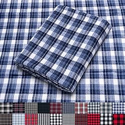 Pico Textiles 1 Yard Blue Tartan Plaid Flannel