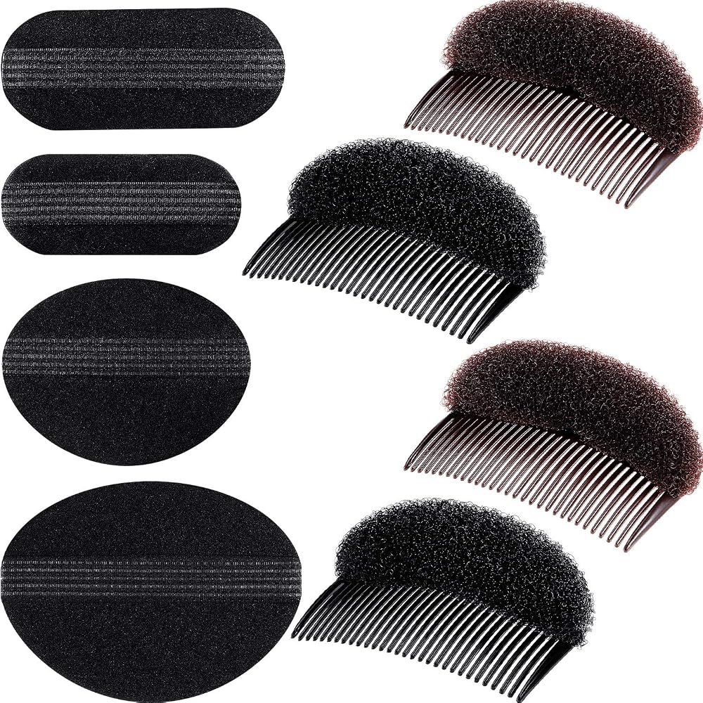 WILLBOND 8pc Hair Styling Base Set Sponge Inserts Bun Maker Braid Tool Women DIY