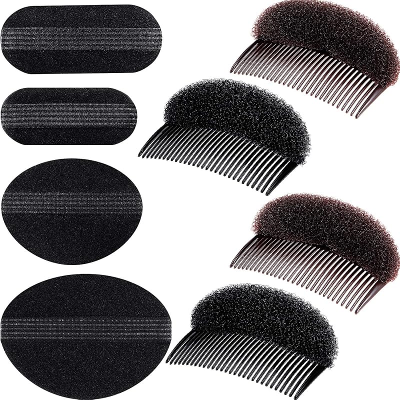 WILLBOND 8pc Hair Styling Base Set Sponge Inserts Bun Maker Braid Tool Women DIY