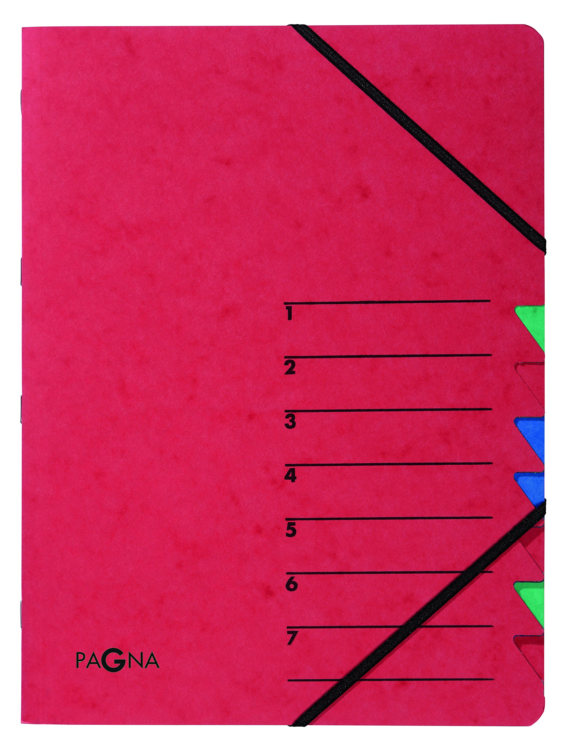 Pagna Easy Folder 7 Compartments 1-7 Red