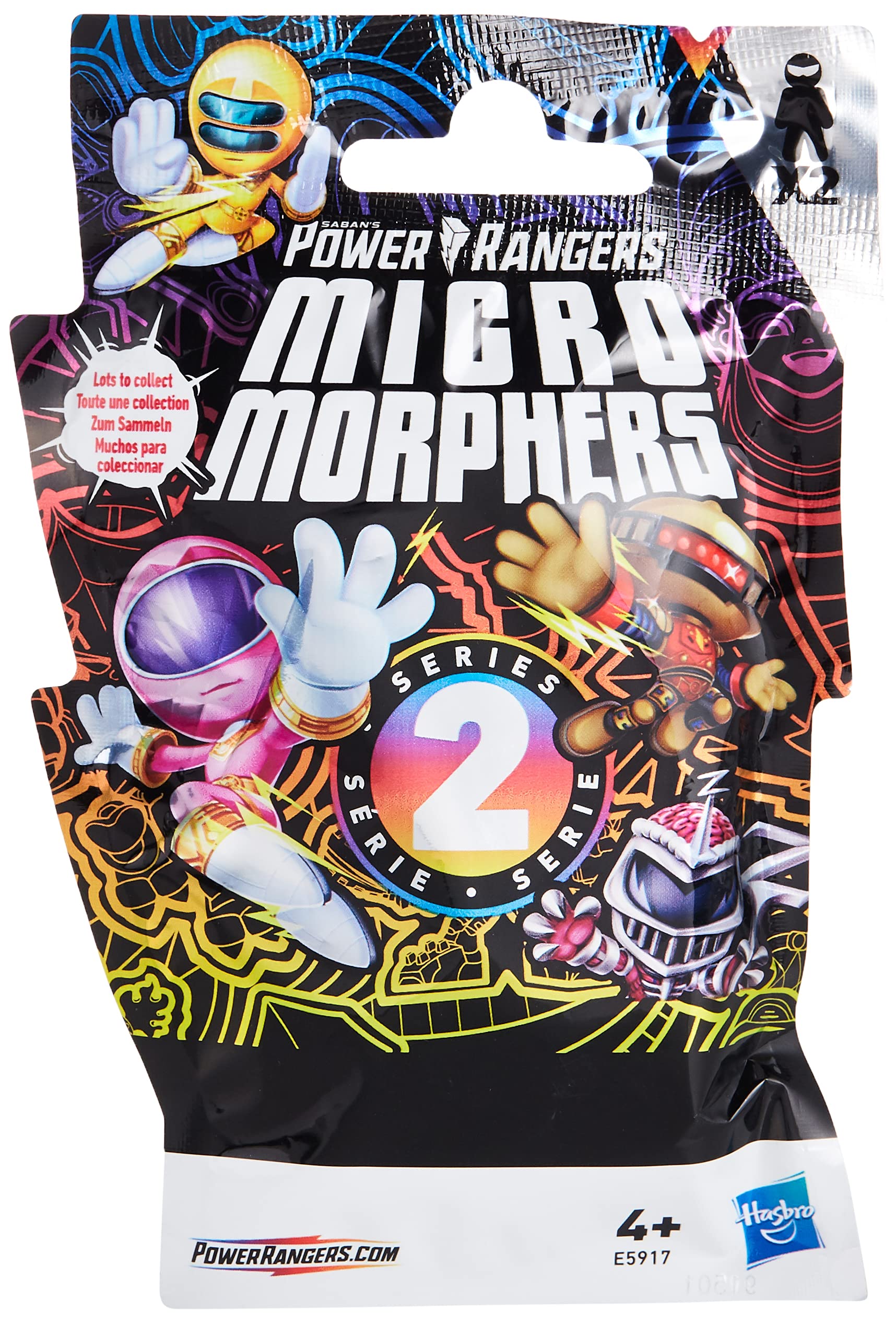 Power Rangers E5917EU40 Micro Morphers Series 2 Collectable Toys - Great Party Bags and Gifts