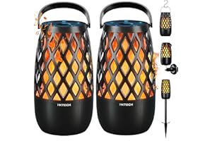 IXTECH Outdoor Bluetooth Speakers, Waterproof Portable Bluetooth Speaker Wireless with Lights, Outdoor Gifts for Dads Mom, Multi-Sync Wireless Connection, Lantern Speakers Mountable, 2 Pack