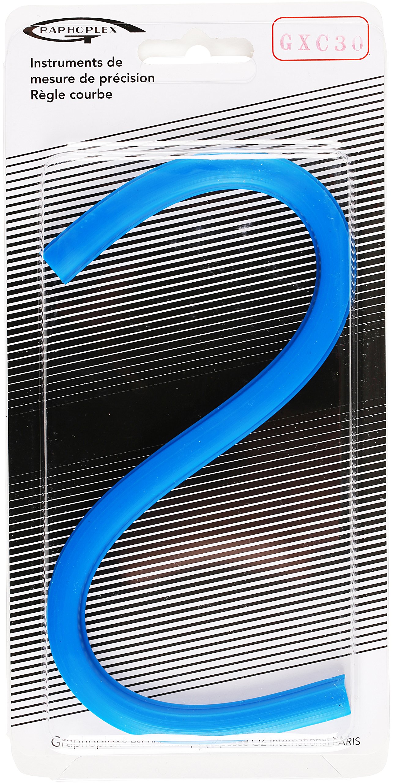 Graphoplex Blue Flexible Curved Ruler 30 cm Blue