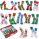 JOYIN 12 Pairs Christmas Socks for Women, Men with Box Christmas Presents for Teens, Women and Men as Holiday Presents