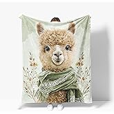 Llama Blanket Warm Plush Flannel Alpaca Throw Blanket Super Soft Fleece Cozy Fuzzy Llama Stuffed Alpaca Blanket Gifts for Kids Teens Adults Room Decor 40"X50"