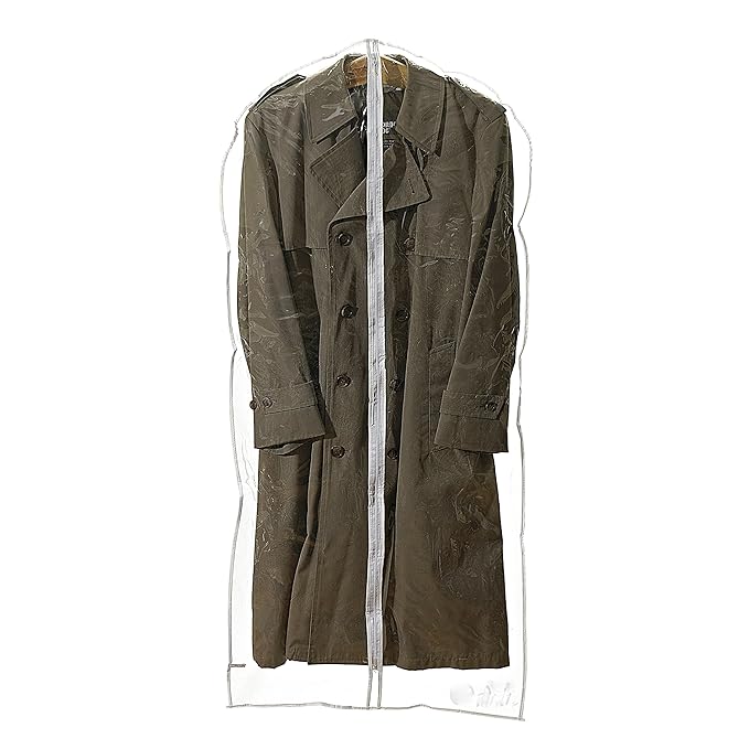 Clear Vinyl Garment Bag 24" X 54" Full Length Zipper, Holds Up To 2