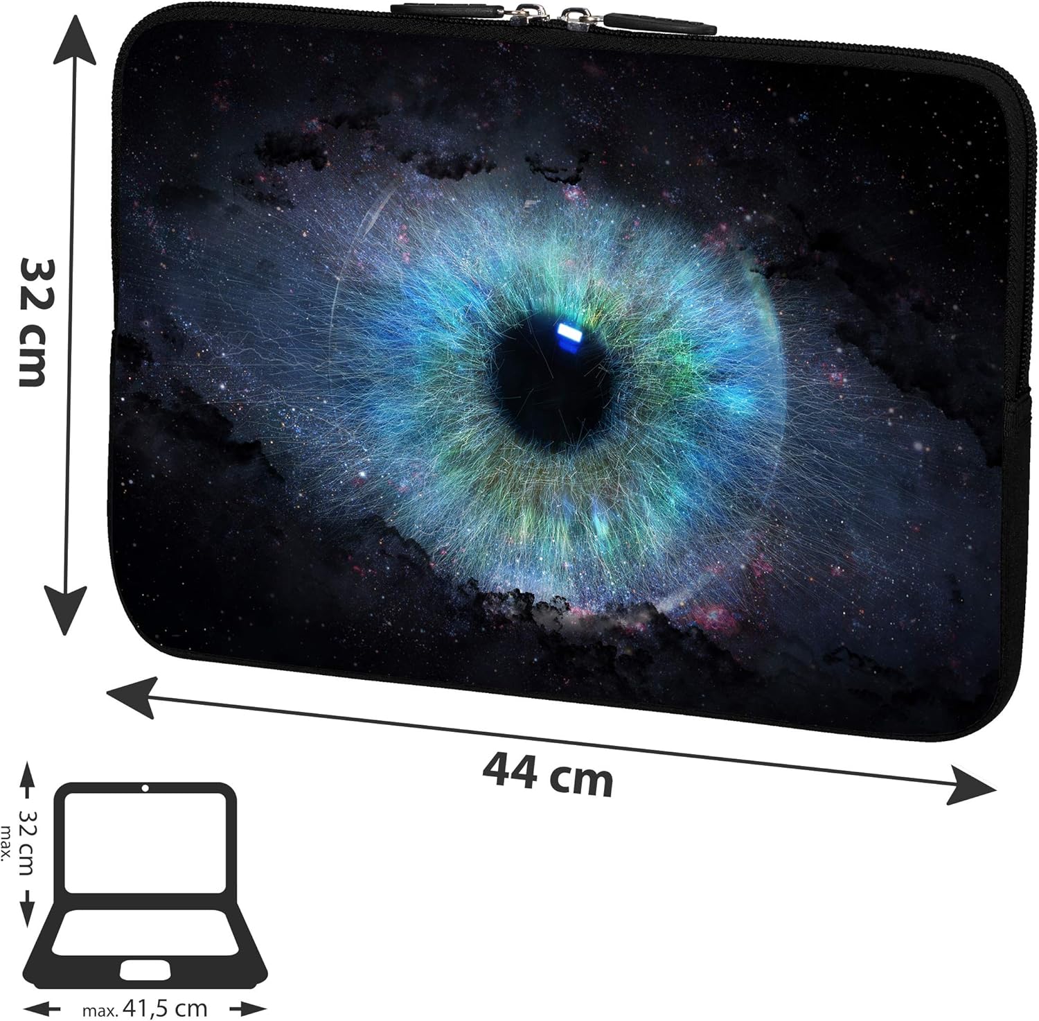 Pedea Designer Protective Case for Laptops up to 17.3 Inches (43.9 cm) Space Eye, 17,3 Zoll - Image 3