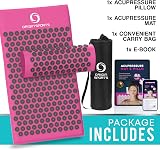 Pure Health Acupressure Mat and Pillow Yoga Back Pain Relief Black view 2