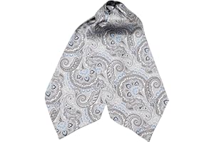 Elizabetta Men's 100% Silk Ascot Ties, Day Cravat Neckties, Handmade in Italy