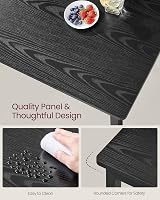 VASAGLE Dining Table 70 x 110 cm Industrial Ebony Black Ink Black KDT081B02 view 4