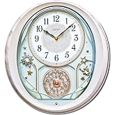 Seiko QXM370P Melody in Motion Wall Clock Marble Case, Pink, 45.7 x 43 x 11 cm