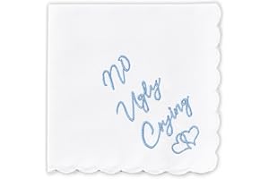 W&F GIFT Handkerchief - 12" x 12" - Something Blue for Bride on Wedding Day - Fun Gift