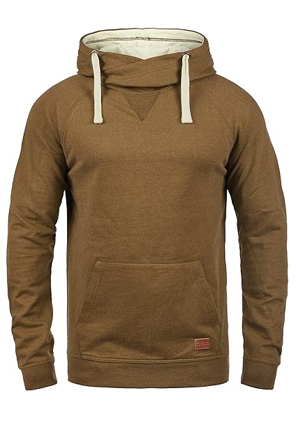 Blend Sales Herren Kapuzenpullover Hoodie Pullover Mit Kapuze Cross-Over-Kragen Und Fleece-Innenseite