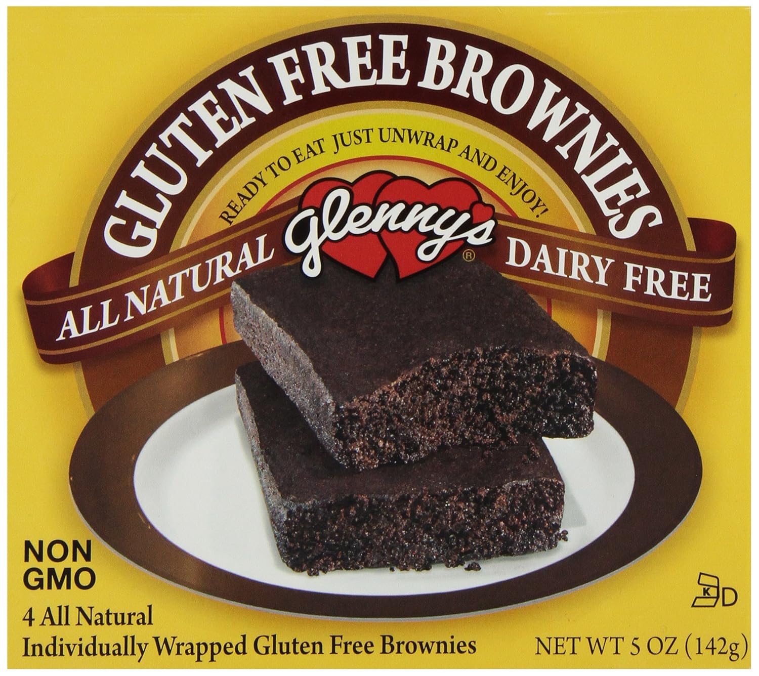 Glenny's Gluten Free Brownies, 1.25 Ounce (Pack of 4)