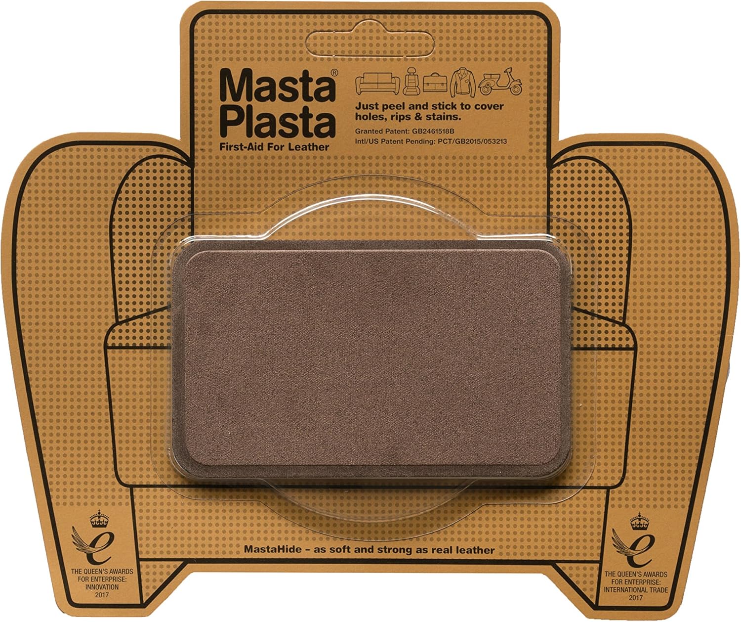 MastaPlasta Brown SelfAdhesive SUEDE REPAIR Patches. Choose size