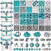 CEALXHENY 2300PCS+ Western Beads Charms for Bracelet Making Turquoise Clay Heishi Beads Letter Spacer Bead Cactus Star Cowboy Boot Charms for Western Jewelry Making Cowgirl Accessories