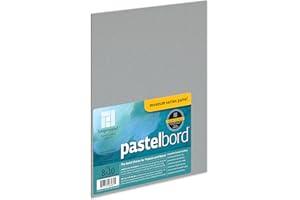 Ampersand Art Supply Pastel Painting Panel: Museum Series Pastelbord, Grey, 1/8 Inch Flat Profile, 8x10
