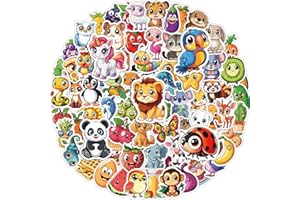JCFIRE 200PCS Stickers for Kids, Mixed Waterproof Cute Animal Vinyl Scrapbook Stickers for Water Bottle, Book, Laptop, Goodie Bags Stuffers Kids Party Favors, Aesthetic Classroom Supplies Must Haves