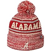 Alabama Zephyr Adult Heathered Fleece Lined Pom Knit Hat