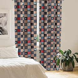 Lunarable United States Window Curtains, American