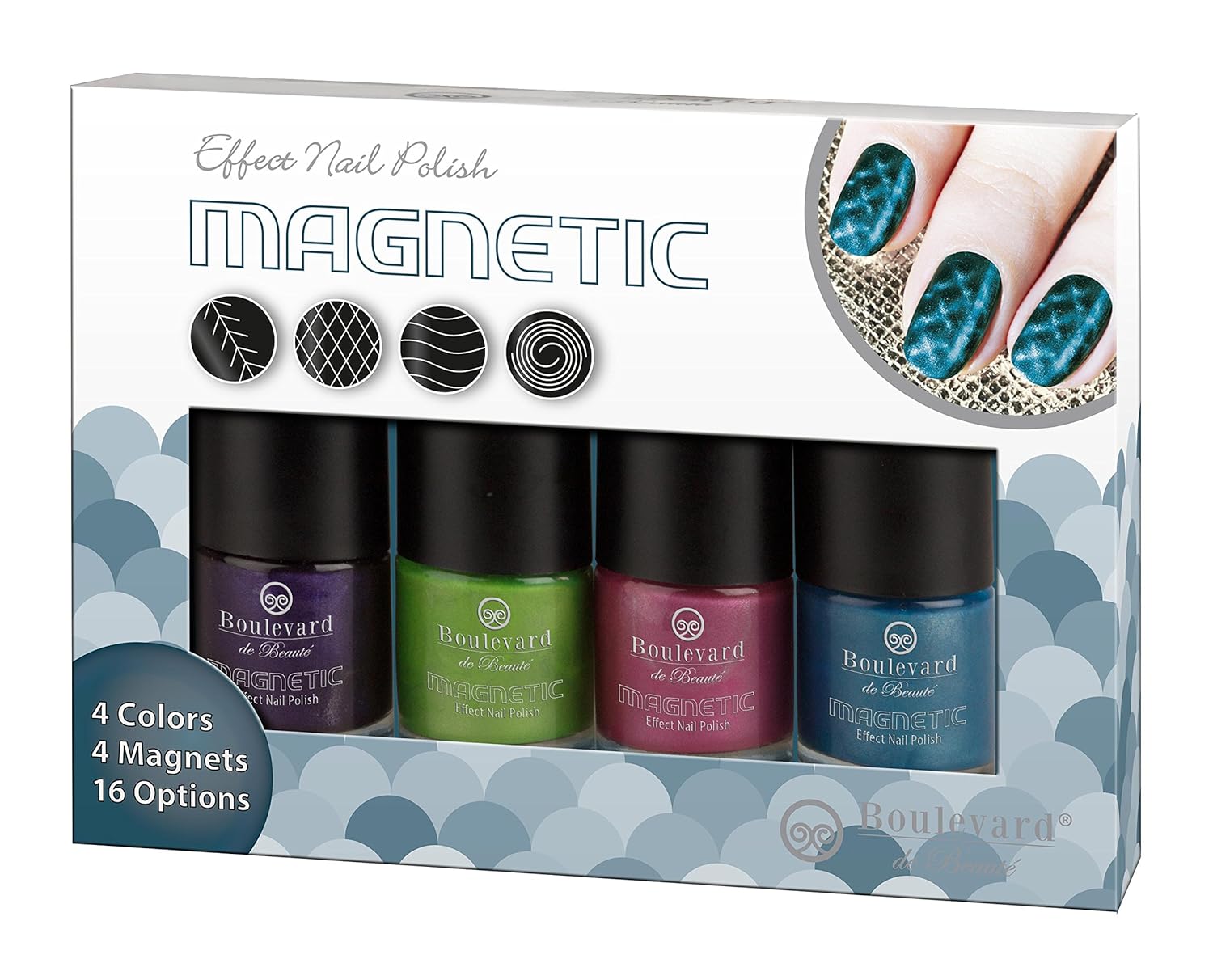 Boulevard De Beaute Magnetic Manicure Varnish Gift Set 1er Pack 1 X 4 Stuck Amazon De Beauty