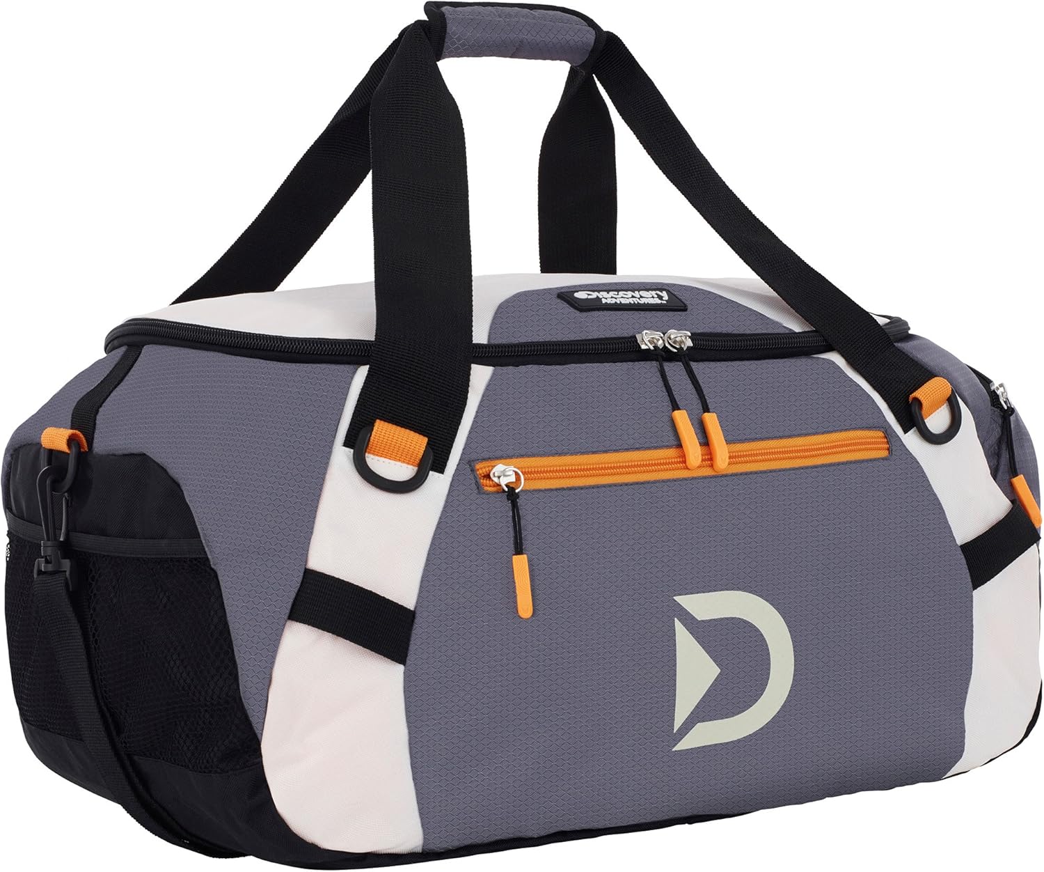 Discovery Multisport - Gym Sports Bag - Cabin Sized Weekend Travel Holdall - 49 x 35 x 27.5cm, Grey/Black - Image 3