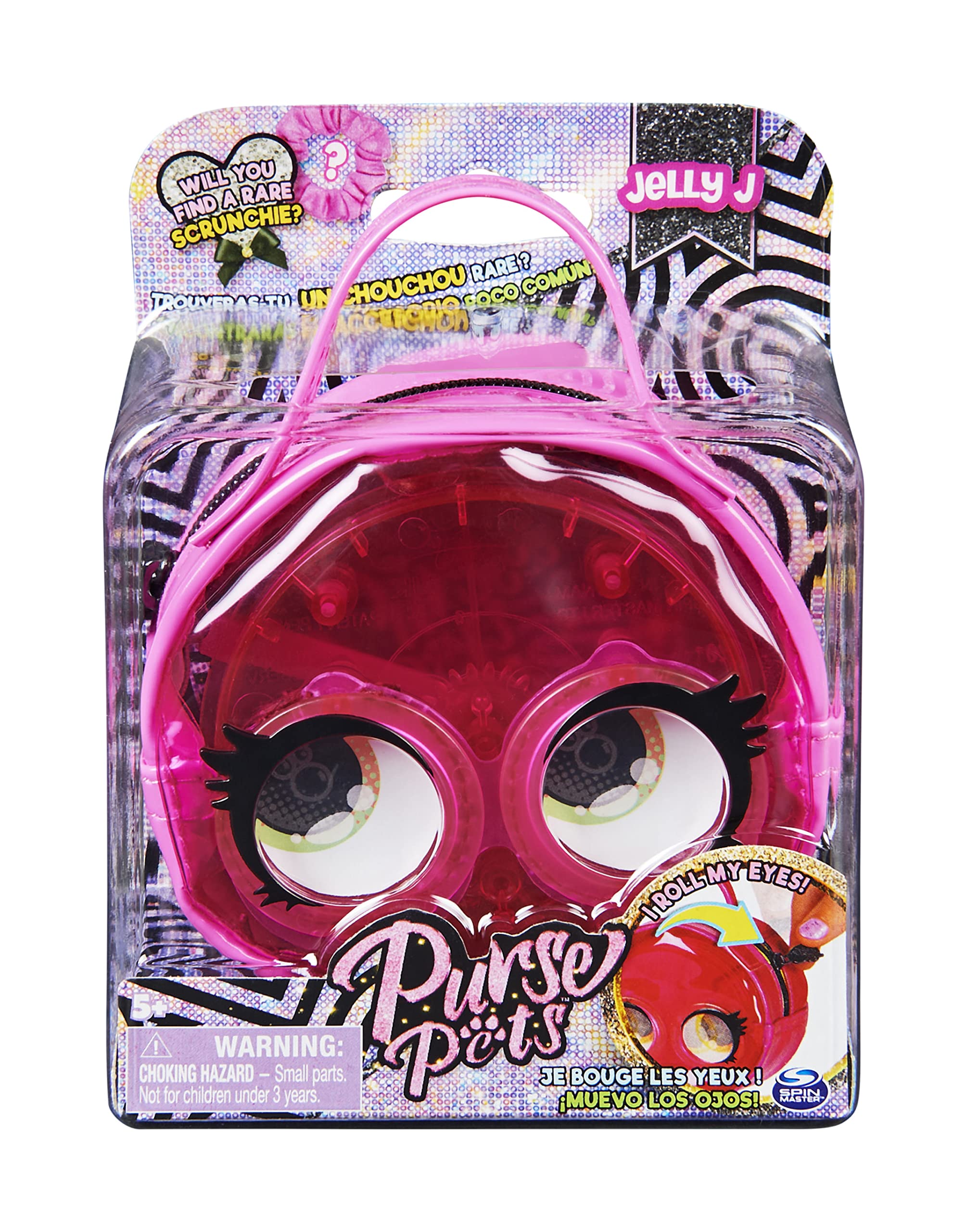 Purse Pets Micros, Jelly J Jellyfish Stylish Small Purse with Eye Roll Feature, Kids’ Toys for Girls Aged 5 and Above