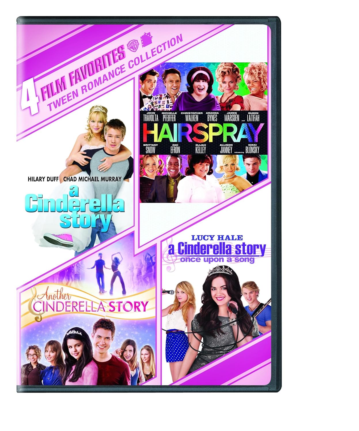 4 Film Favorites: Tween Romance (Hairspray, Cinderella Story, Cinderella Story 2, Cinderella Story: Once Upon a Song)