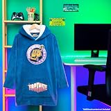 Fortnite Oversized Hooded Blanket Hoodie for Kids Blue Fleece One Size view 3