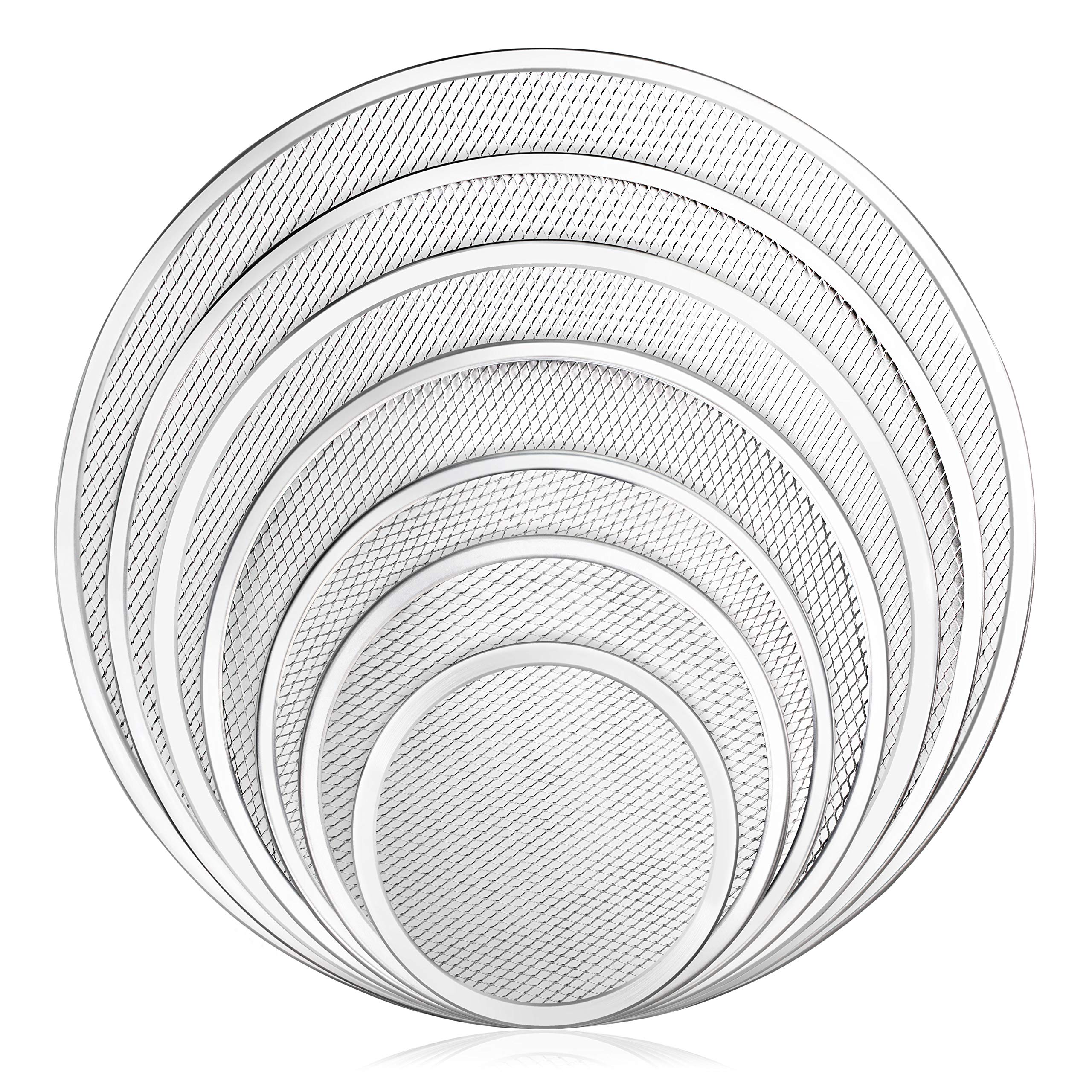 New Star Foodservice 50677 Restaurant-Grade Aluminum Pizza Baking Screen, Seamless, 12-Inch